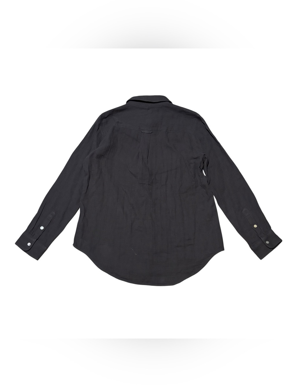 NWT Faherty Indio Cotton Gauze Button Up Shirt Women’s Size M In Washed Black - Picture 8 of 8